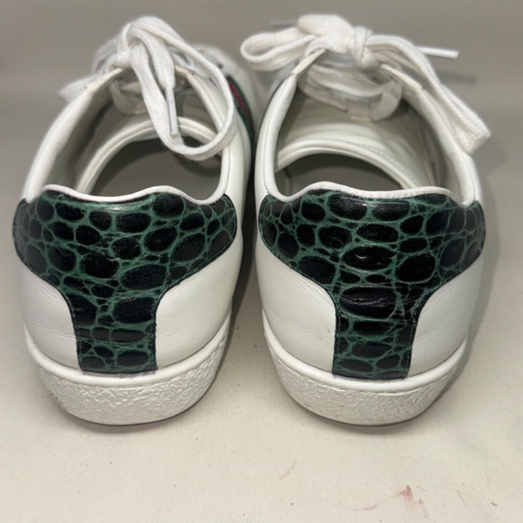 Gucci Ace Green Crocodile Women's Sneakers SIZE: US 8 / EU 38 - Picture 5 of 9
